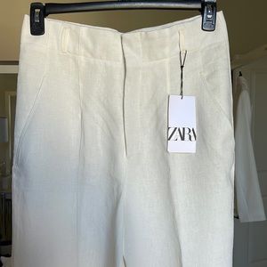 Zara Linen High Waist Pants